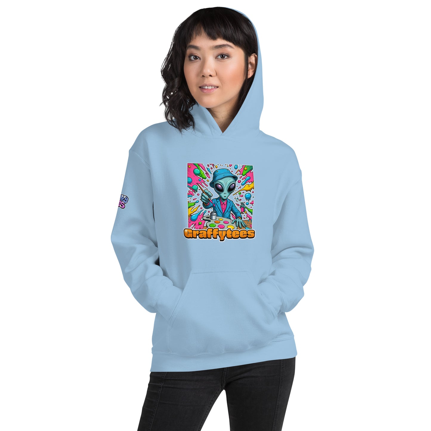 GraffyTees Alien Painter W bucket hat Unisex Hoodie