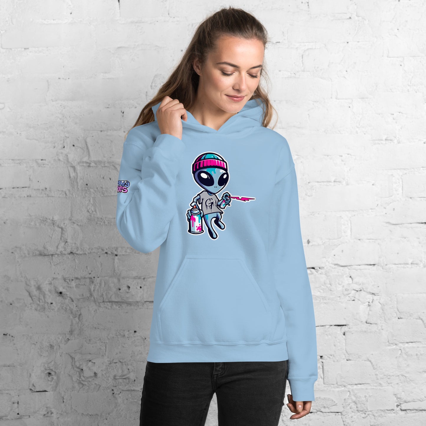 GraffyTees Artful Aliens Mascot Unisex Hoodie