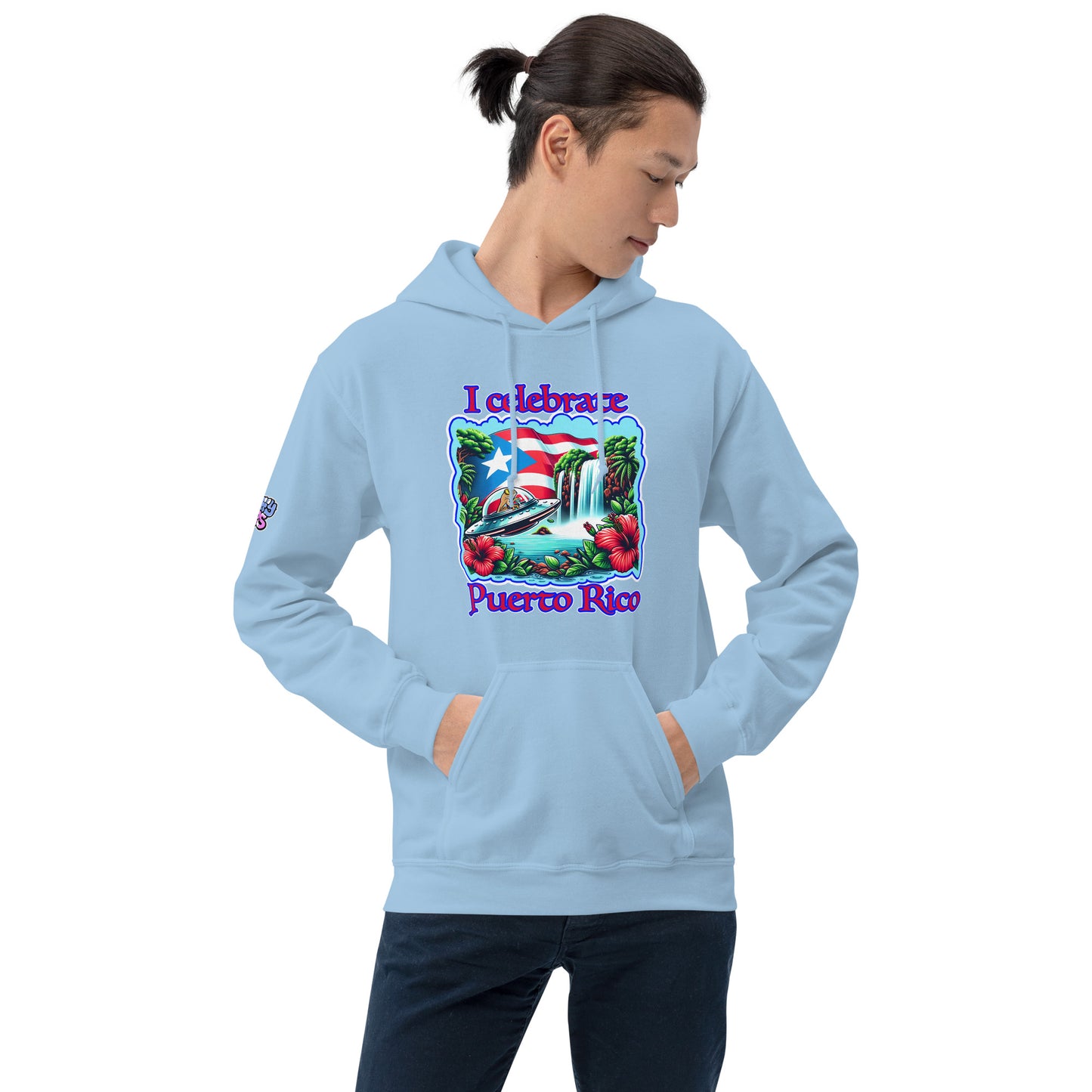 Graffytees I Celebrate Puerto Rico Unisex Hoodie