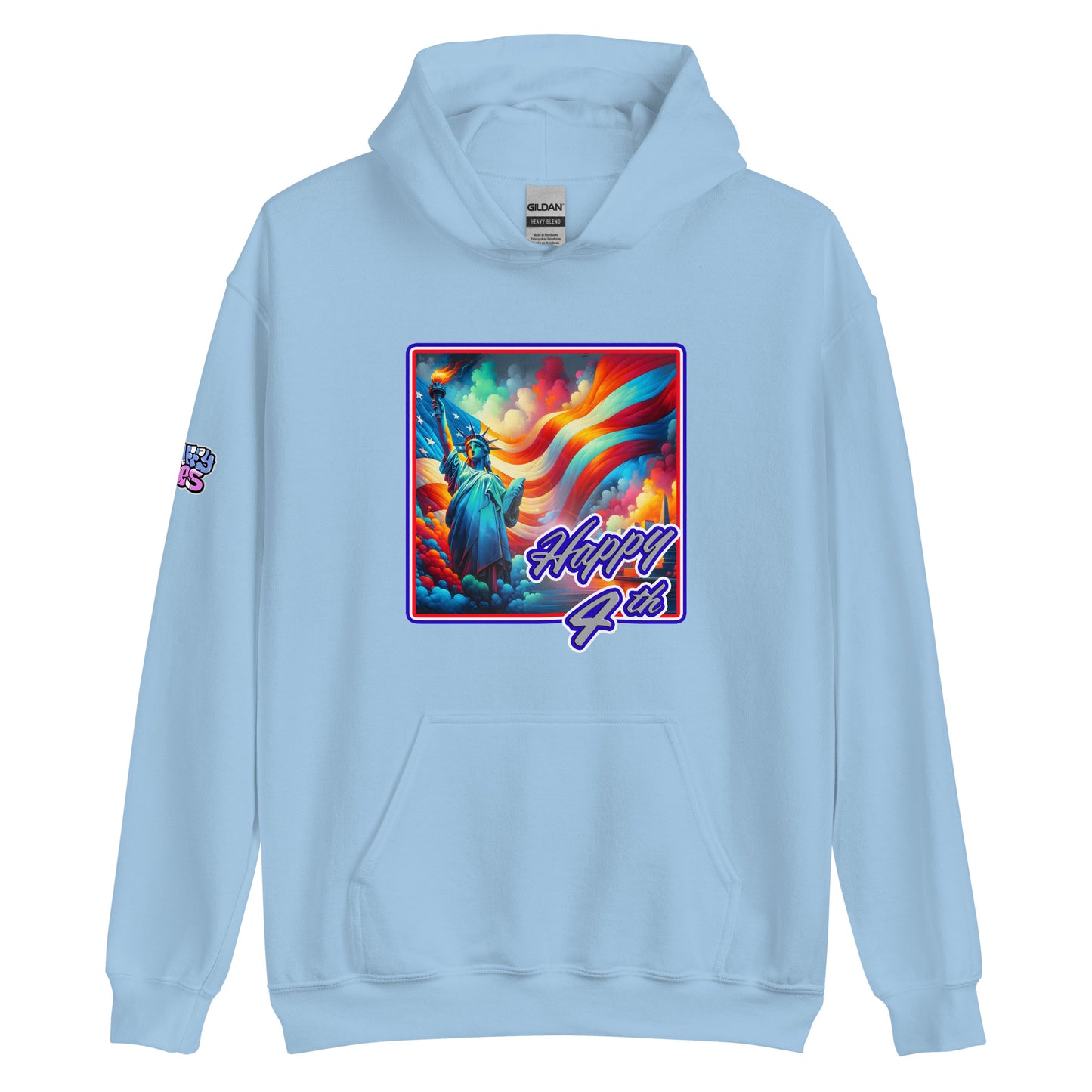 Graffytees Happy 4th of July Unisex Hoodie