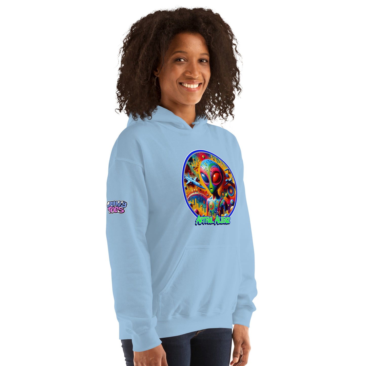 Graffiti Artful Alienz Unisex Hoodie