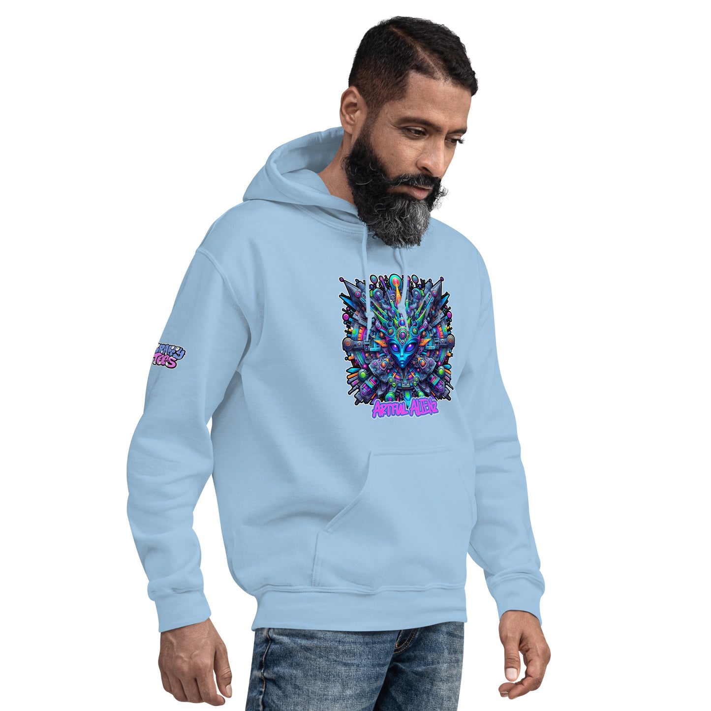 Graffiti Artful Alienz Purp Unisex Hoodie