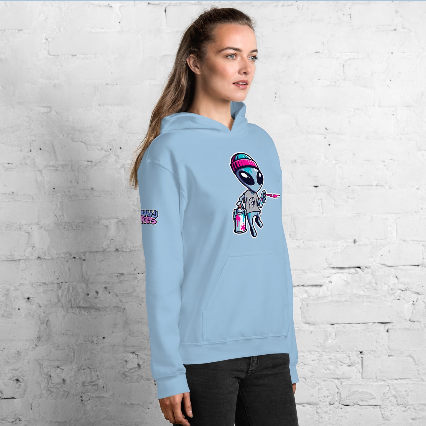 GraffyTees Artful Aliens Mascot Unisex Hoodie
