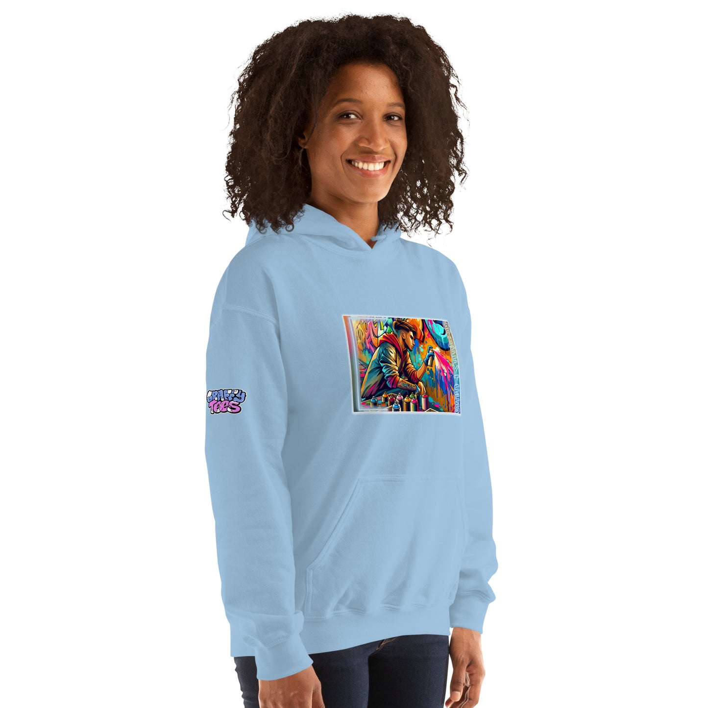 GraffyTees Vandal Artist Creating a Mural Unisex Hoodie