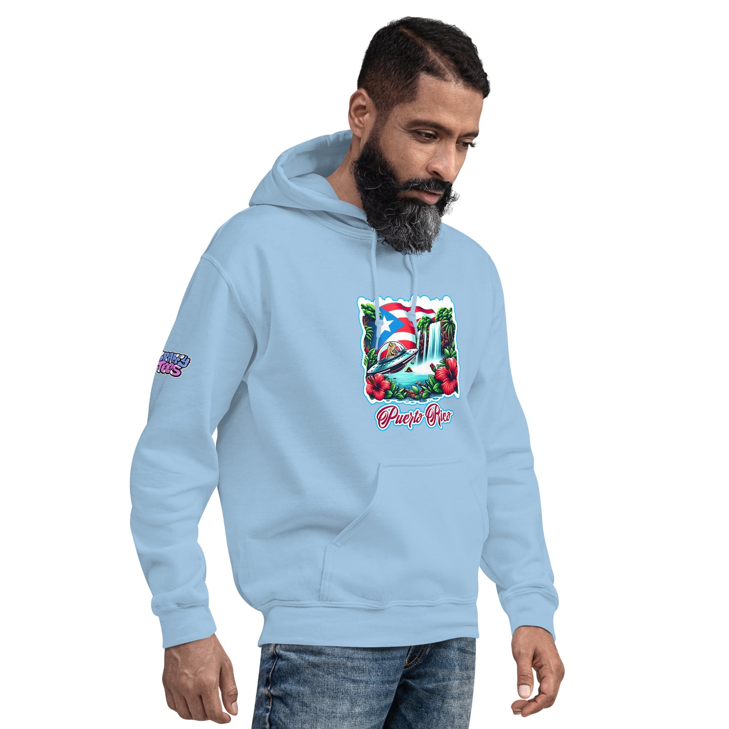 Graffytees Puerto Rico Coqui in UFO Unisex Hoodie