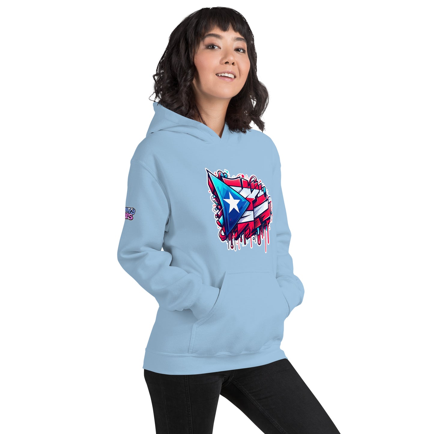 Graffytees graffiti Puerto Rican Flag Unisex Hoodie