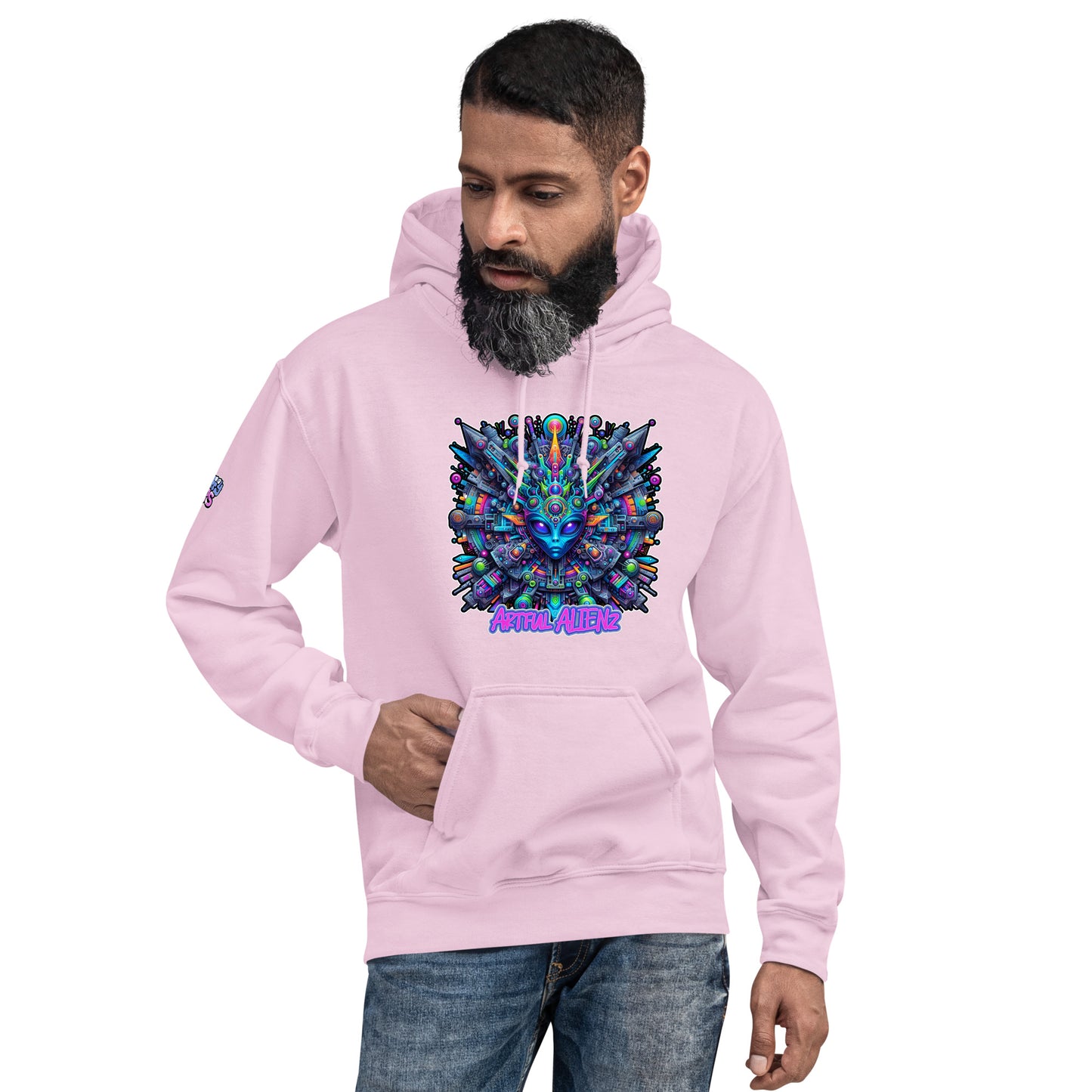 Graffiti Artful Alienz Purp Unisex Hoodie