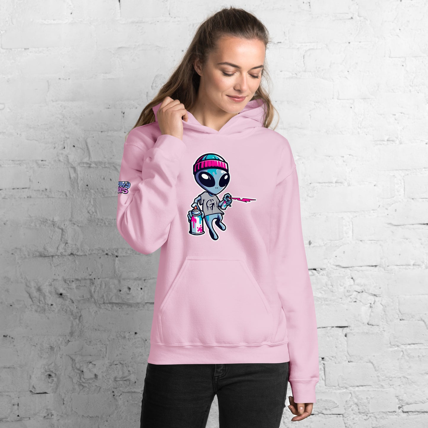 GraffyTees Artful Aliens Mascot Unisex Hoodie