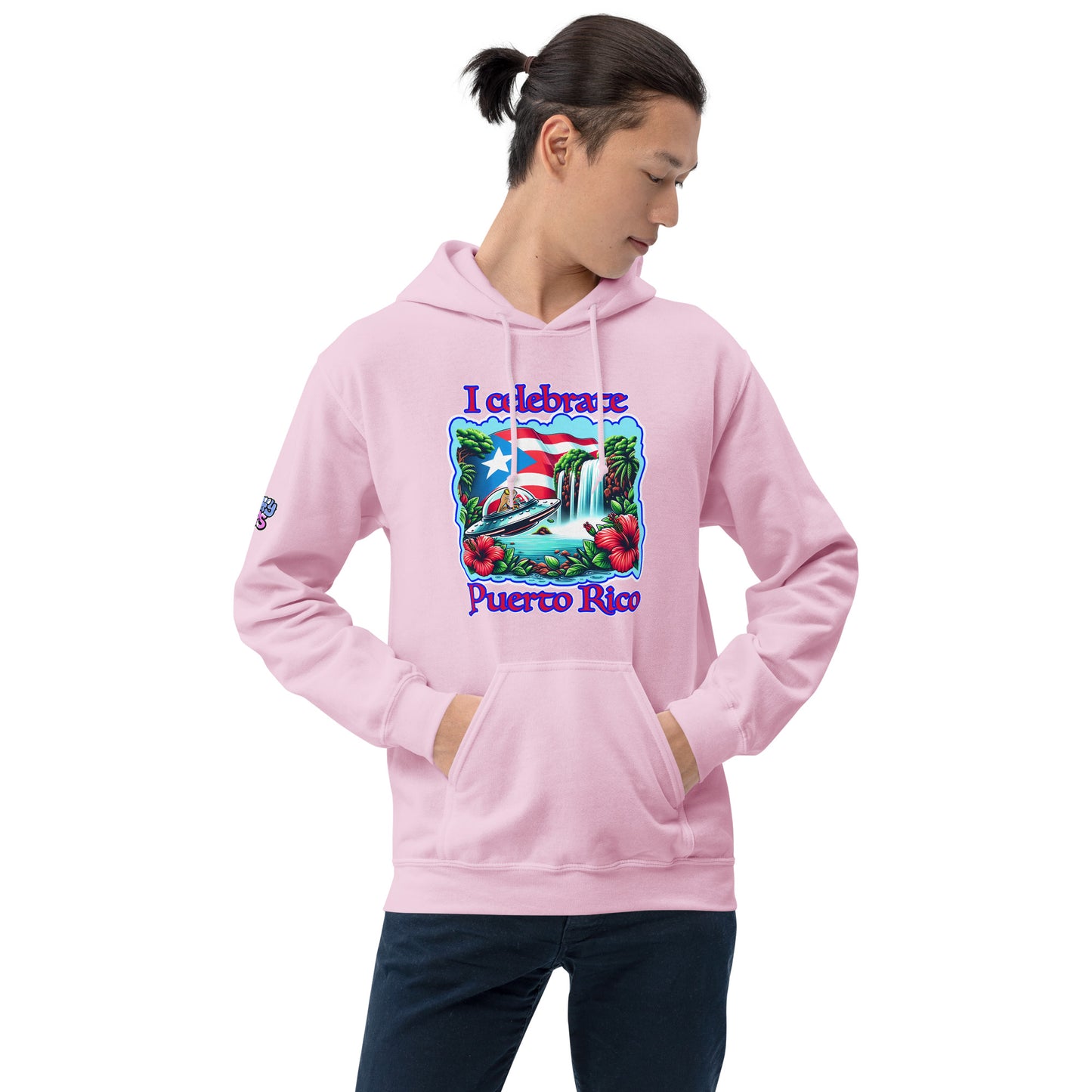 Graffytees I Celebrate Puerto Rico Unisex Hoodie
