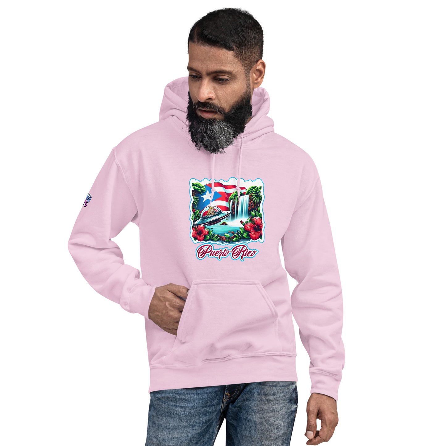 Graffytees Puerto Rico Coqui in UFO Unisex Hoodie