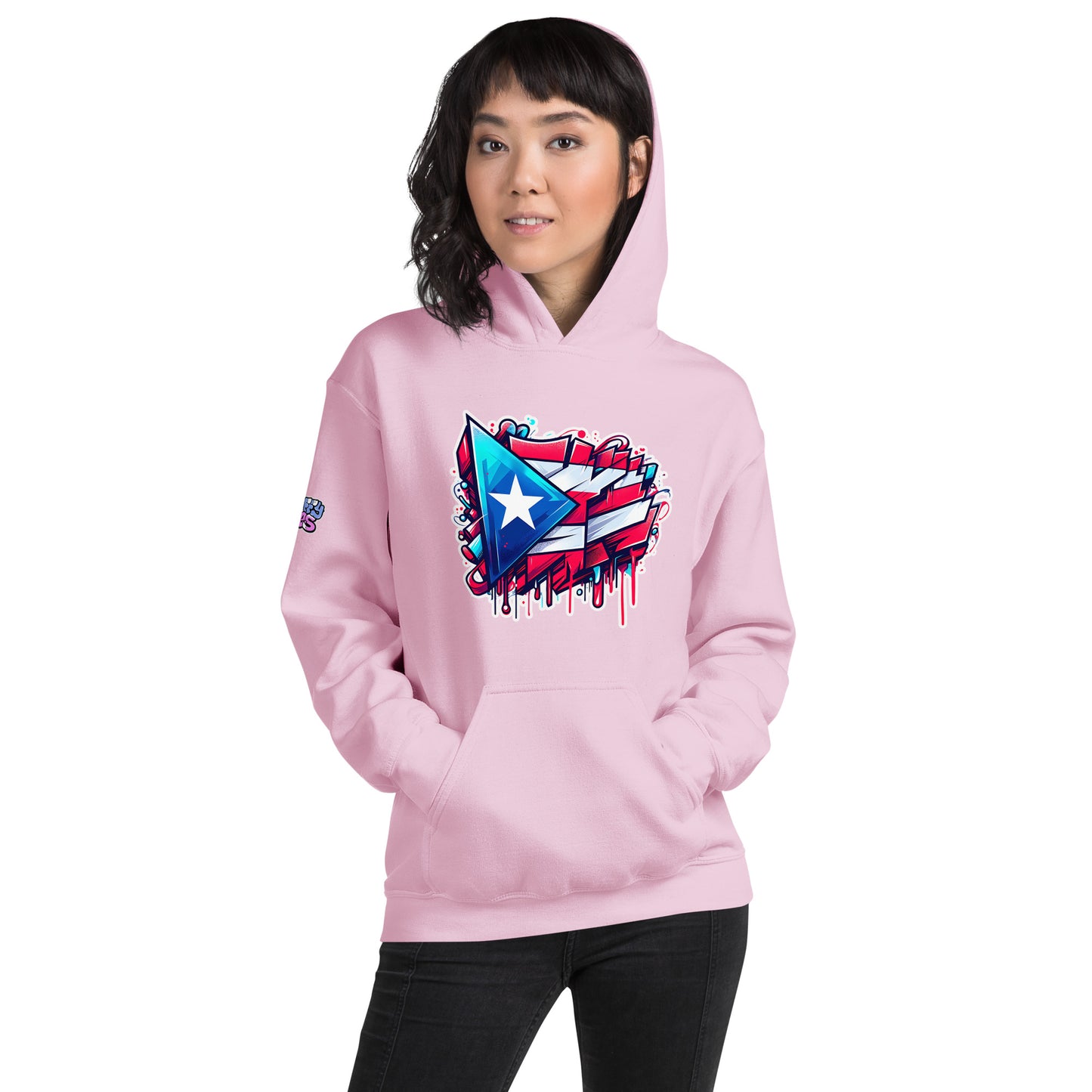 Graffytees graffiti Puerto Rican Flag Unisex Hoodie