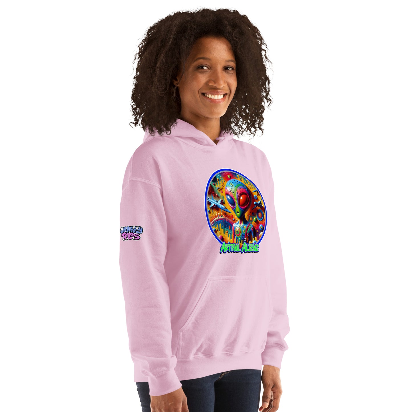 Graffiti Artful Alienz Unisex Hoodie