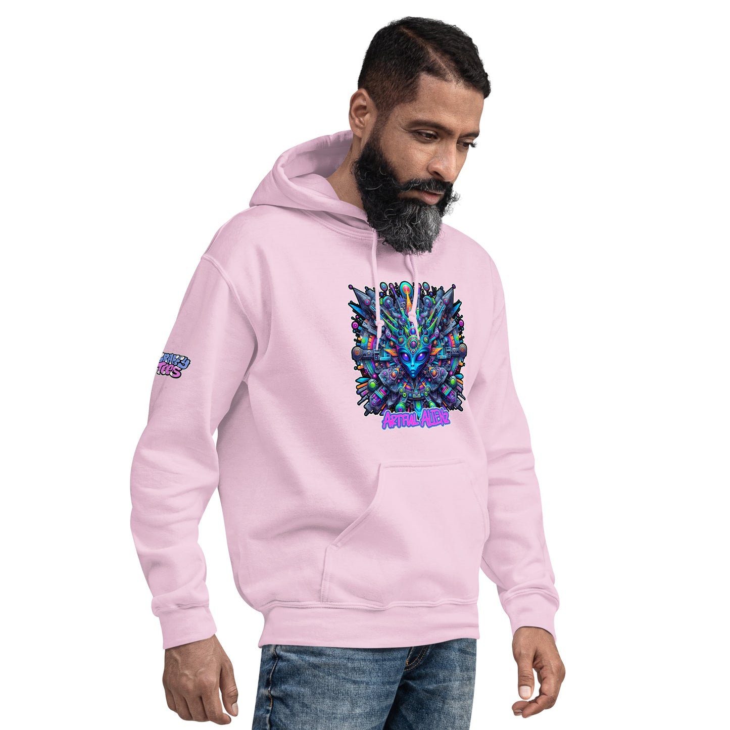 Graffiti Artful Alienz Purp Unisex Hoodie