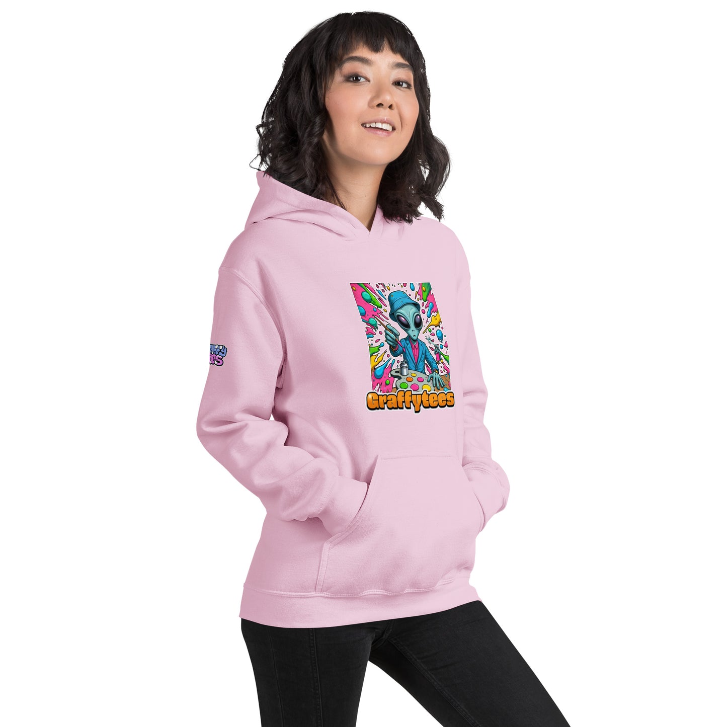 GraffyTees Alien Painter W bucket hat Unisex Hoodie