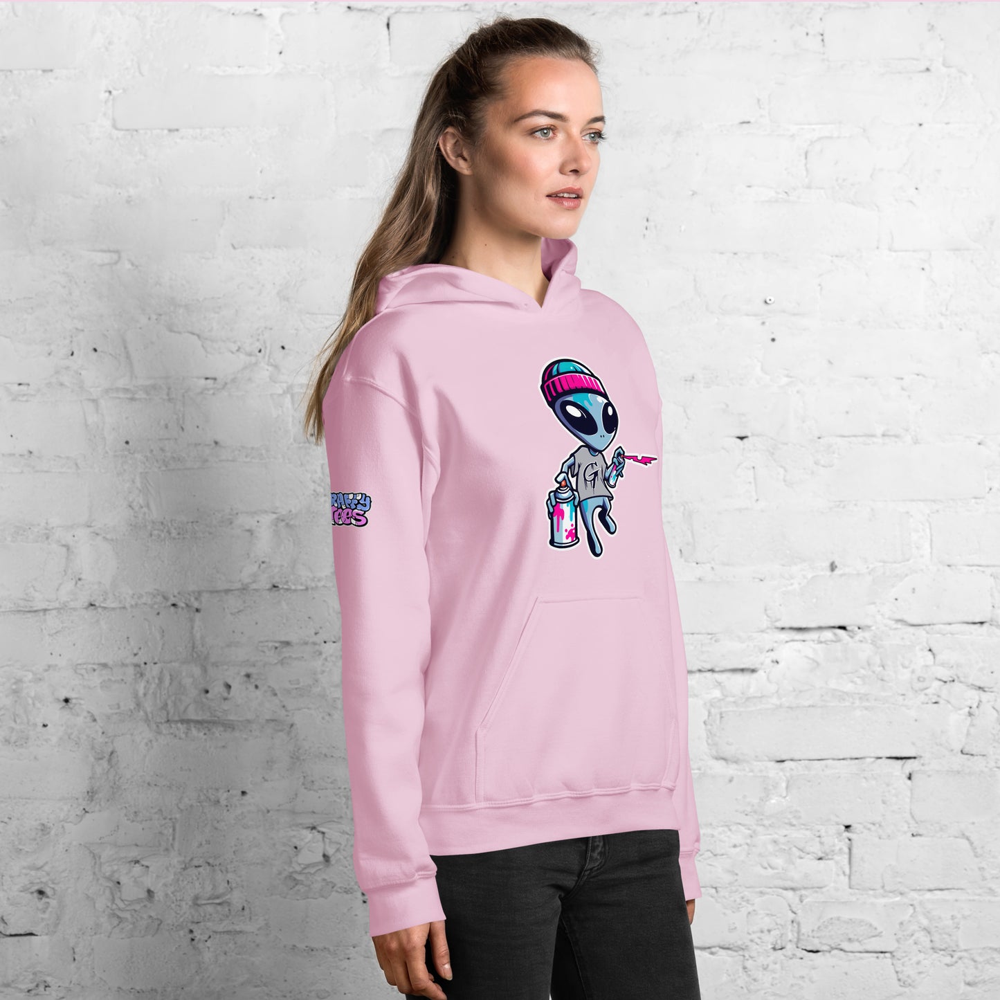 GraffyTees Artful Aliens Mascot Unisex Hoodie