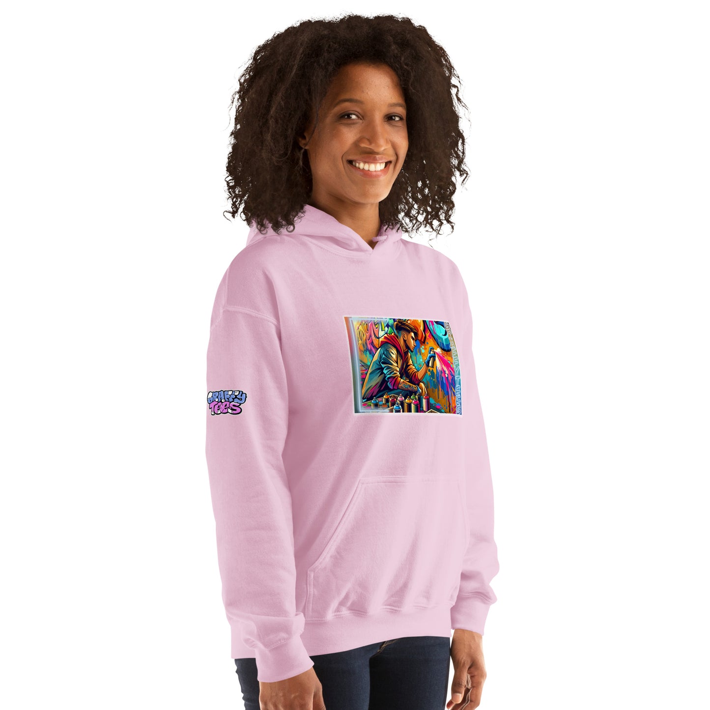 GraffyTees Vandal Artist Creating a Mural Unisex Hoodie