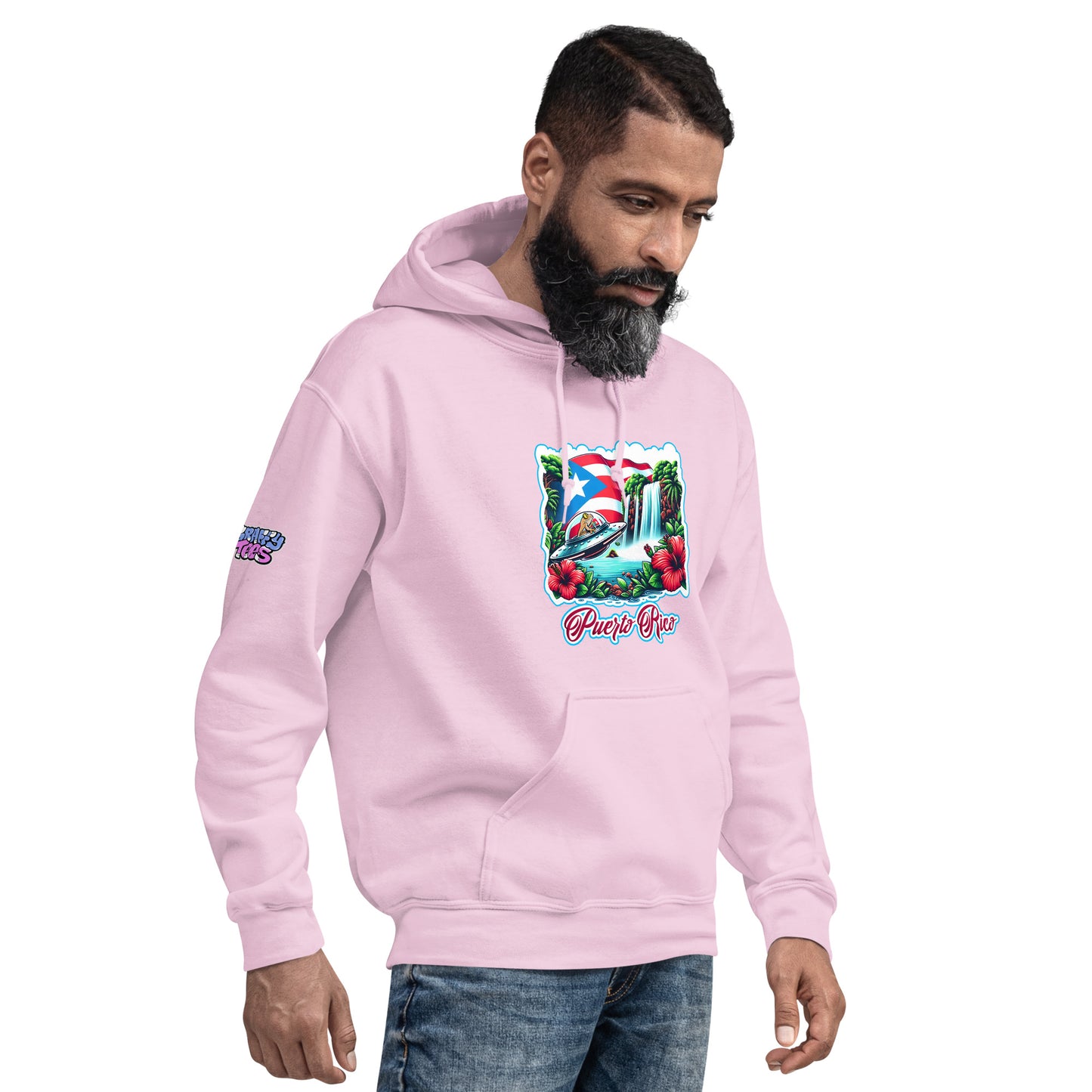 Graffytees Puerto Rico Coqui in UFO Unisex Hoodie