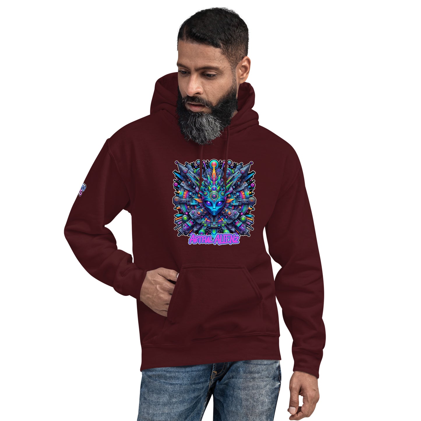 Graffiti Artful Alienz Purp Unisex Hoodie