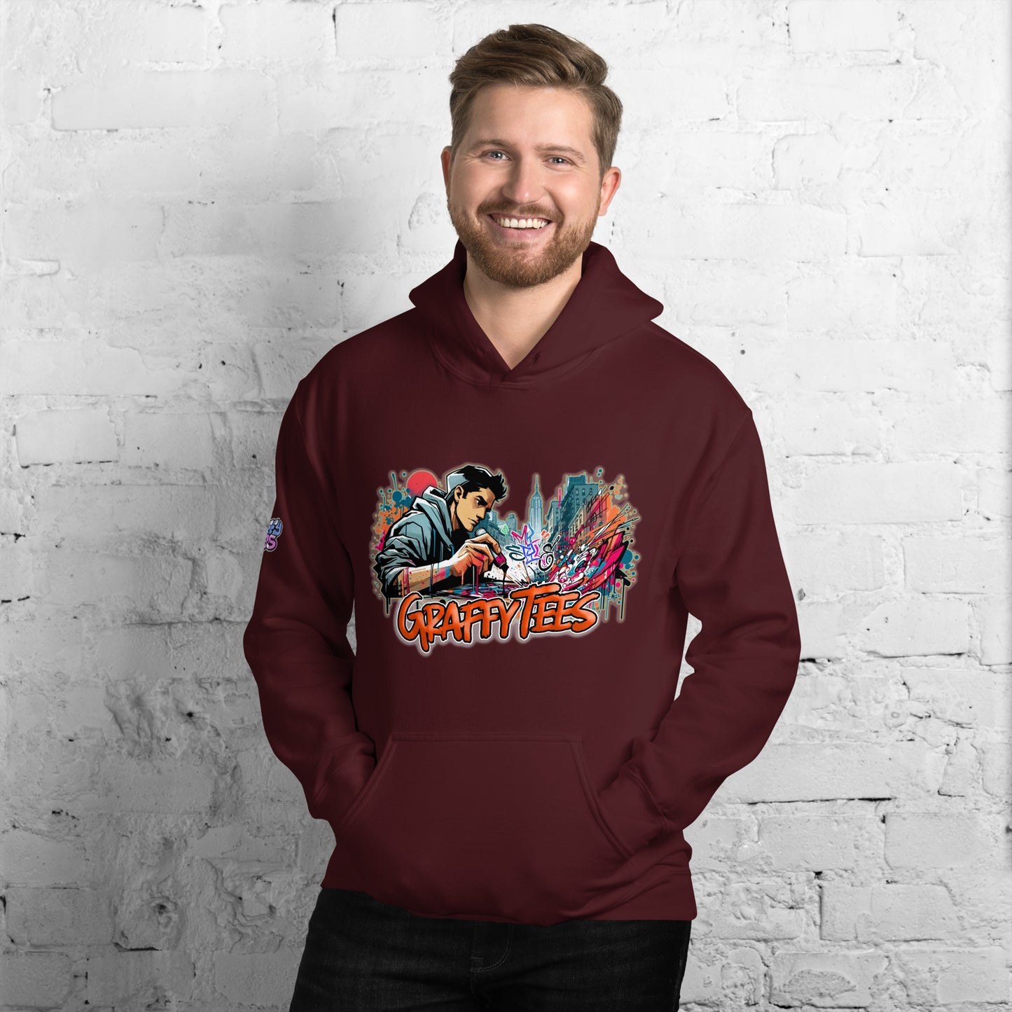 Graffytees Writer vandal with Pilot MarkerUnisex Hoodie