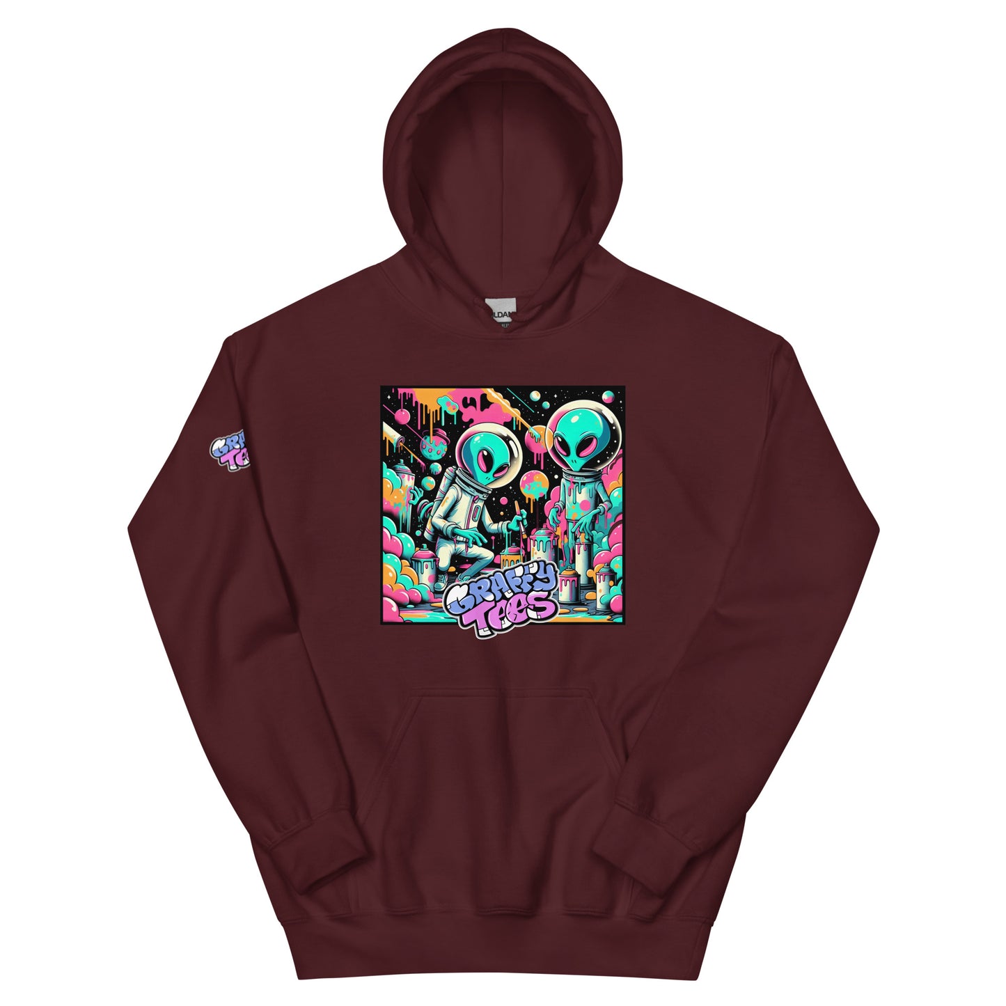 GraffyTees Aliens Painting Unisex Hoodie