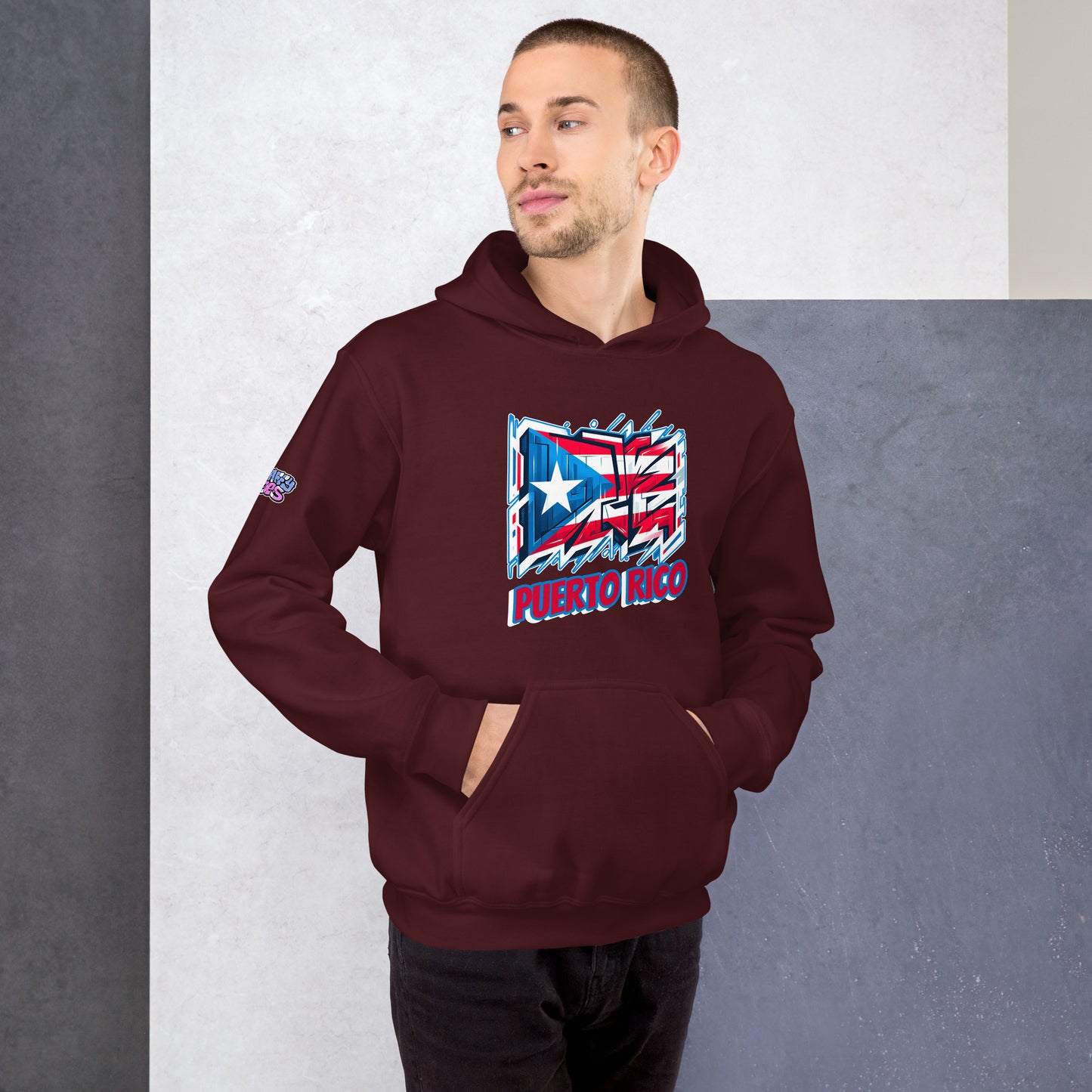 Graffytees Puerto Rico Graffiti flag Unisex Hoodie