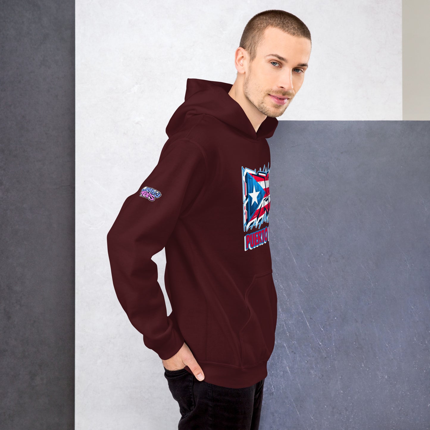 Graffytees Puerto Rico Graffiti flag Unisex Hoodie