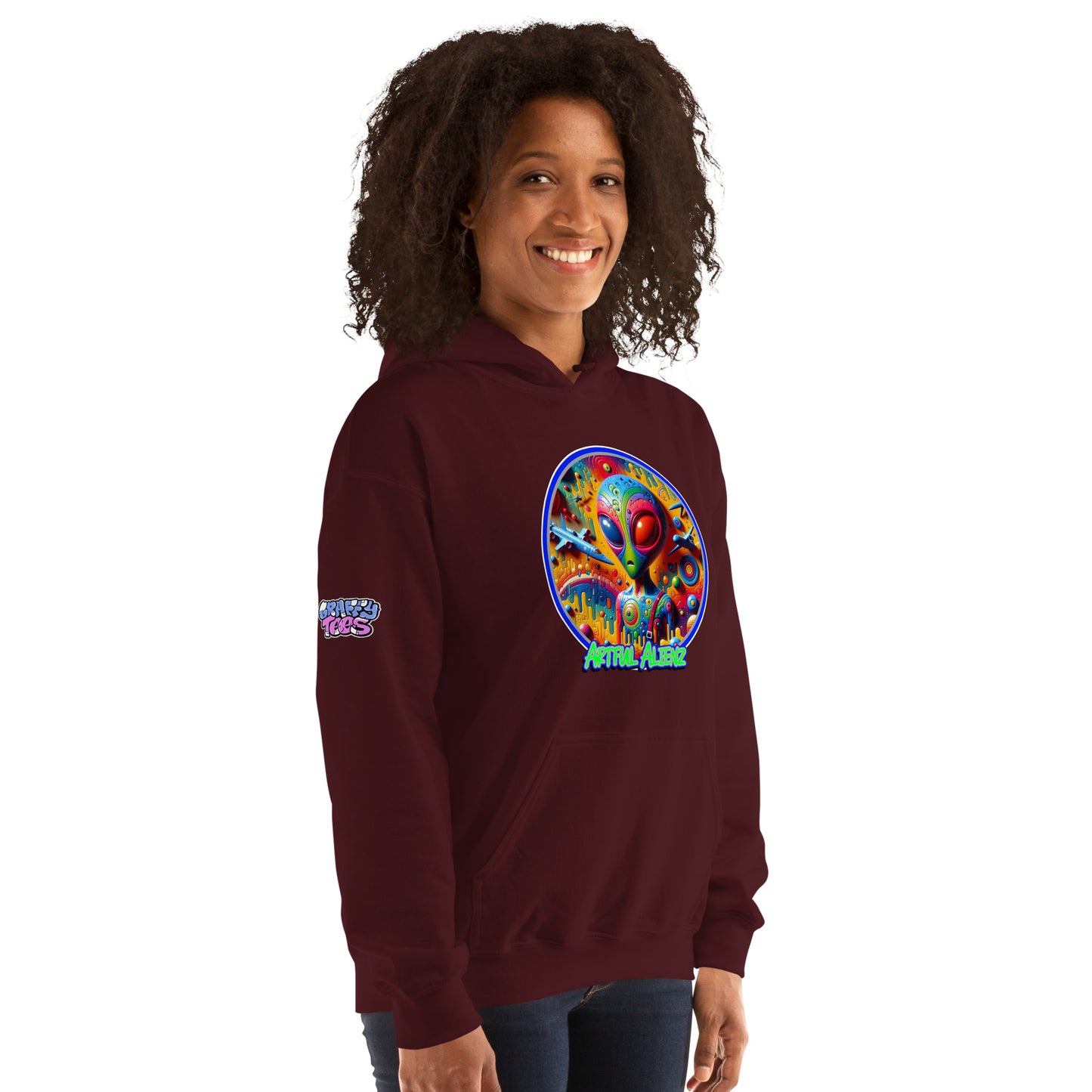 Graffiti Artful Alienz Unisex Hoodie