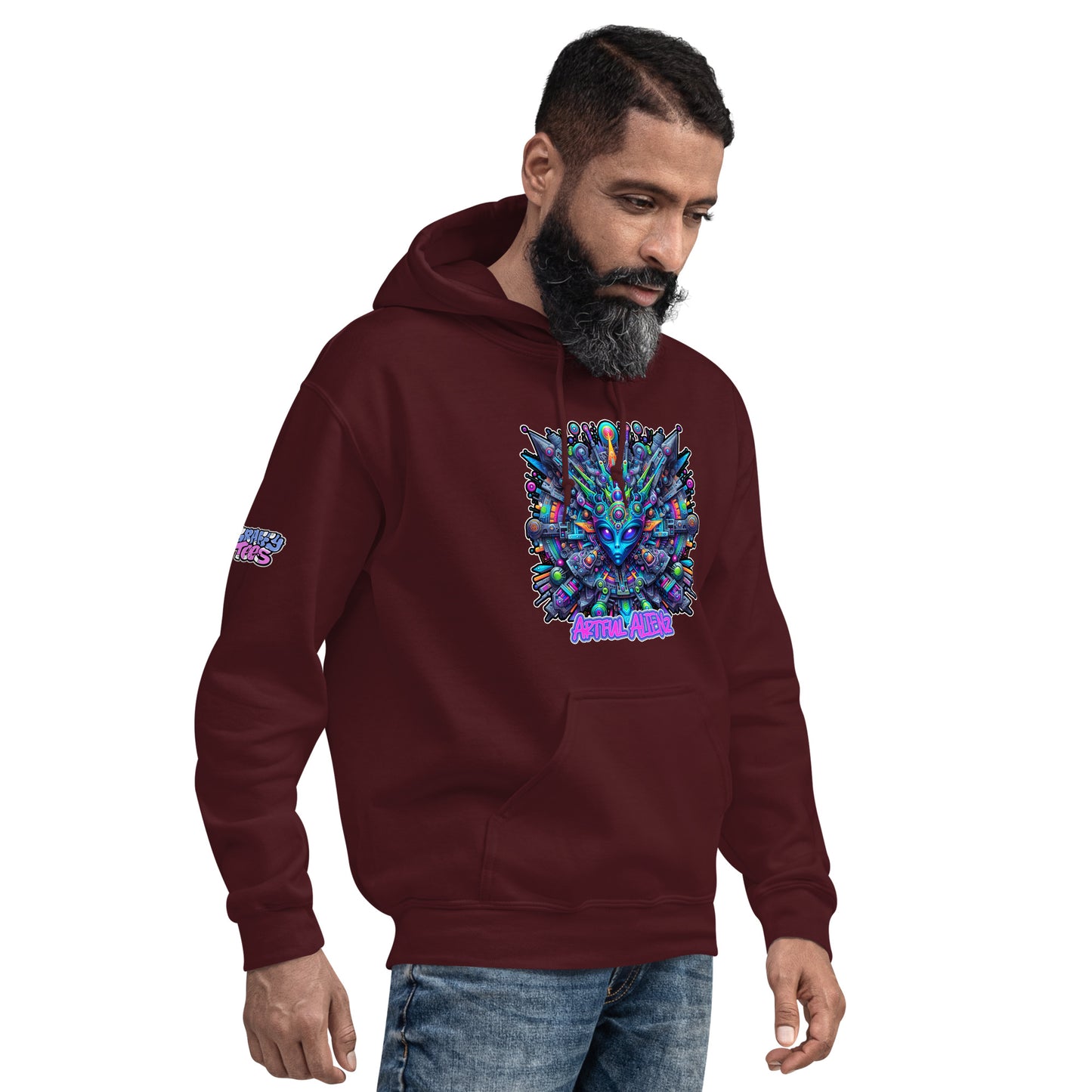Graffiti Artful Alienz Purp Unisex Hoodie