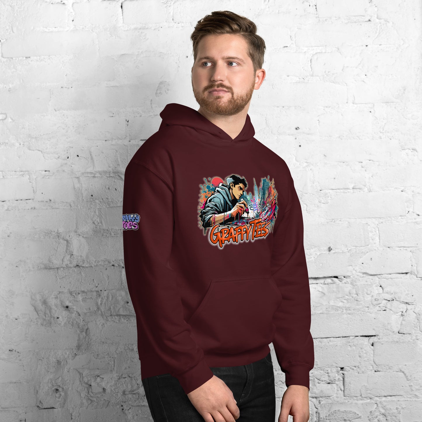 Graffytees Writer vandal with Pilot MarkerUnisex Hoodie