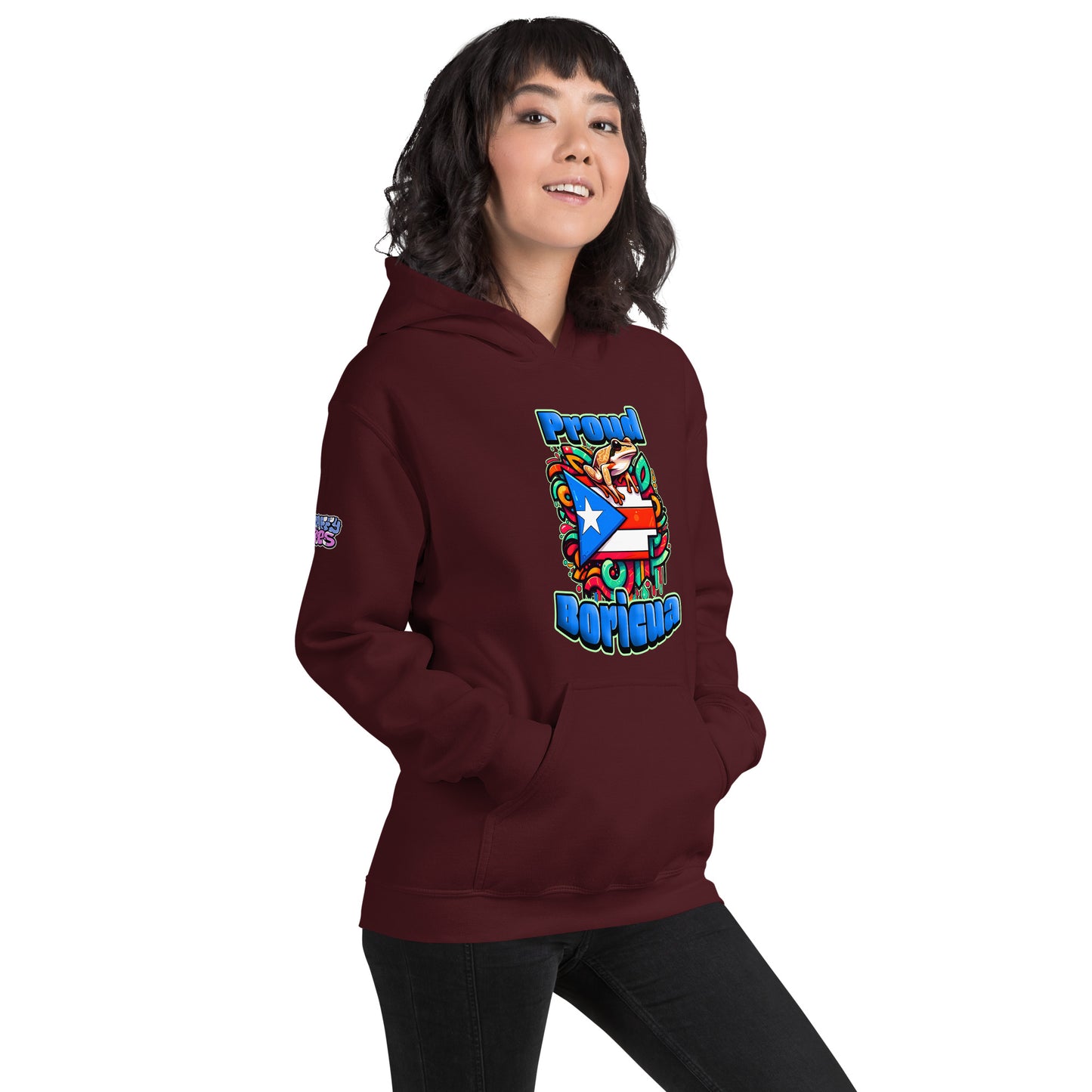 Graffytees Proud Boricua Unisex Hoodie