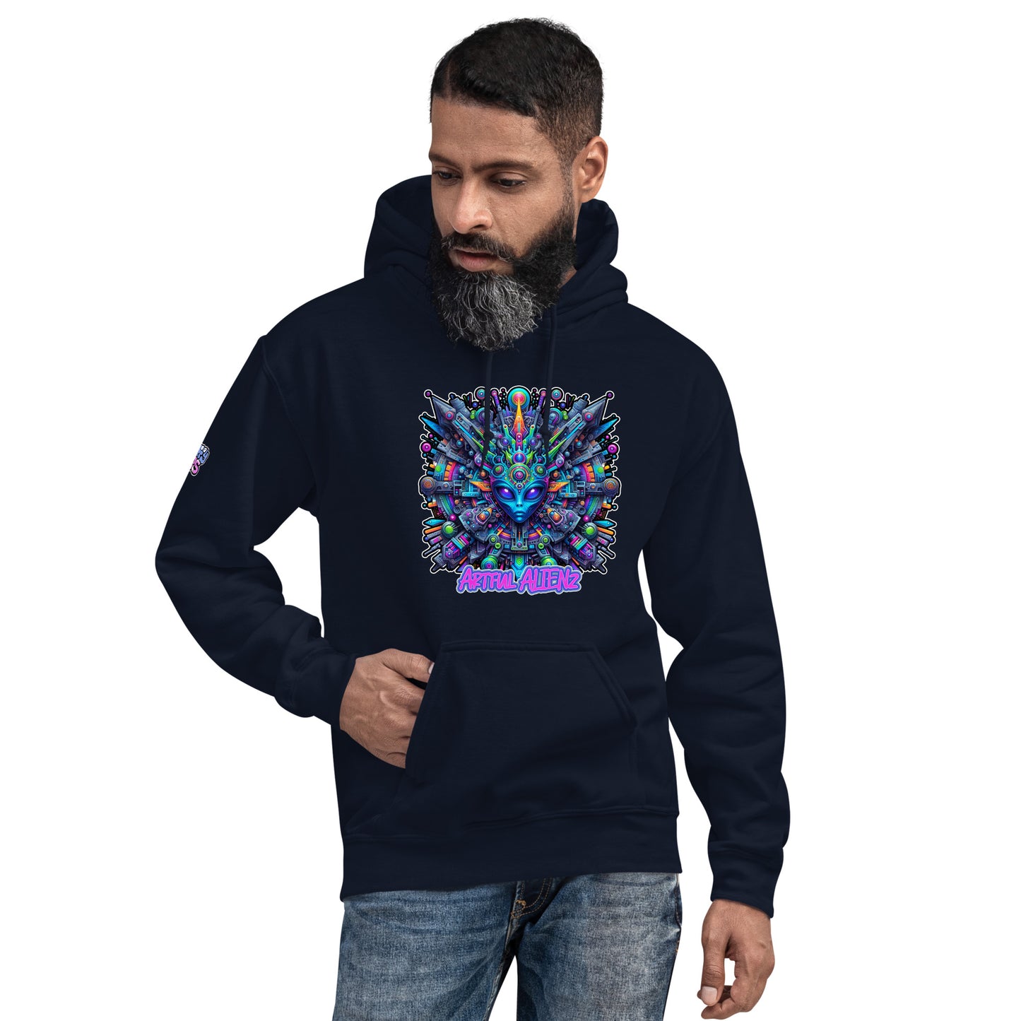 Graffiti Artful Alienz Purp Unisex Hoodie