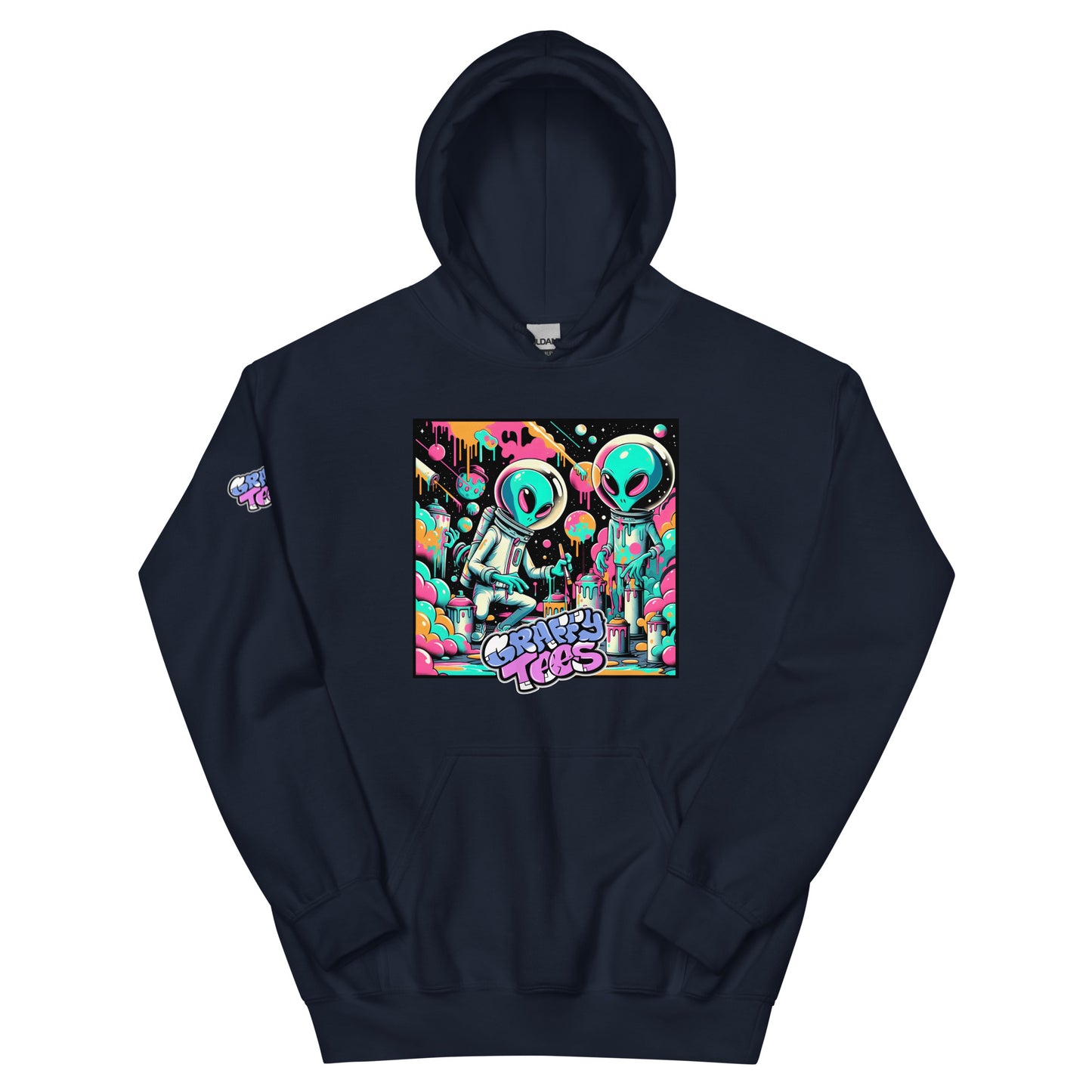 GraffyTees Aliens Painting Unisex Hoodie