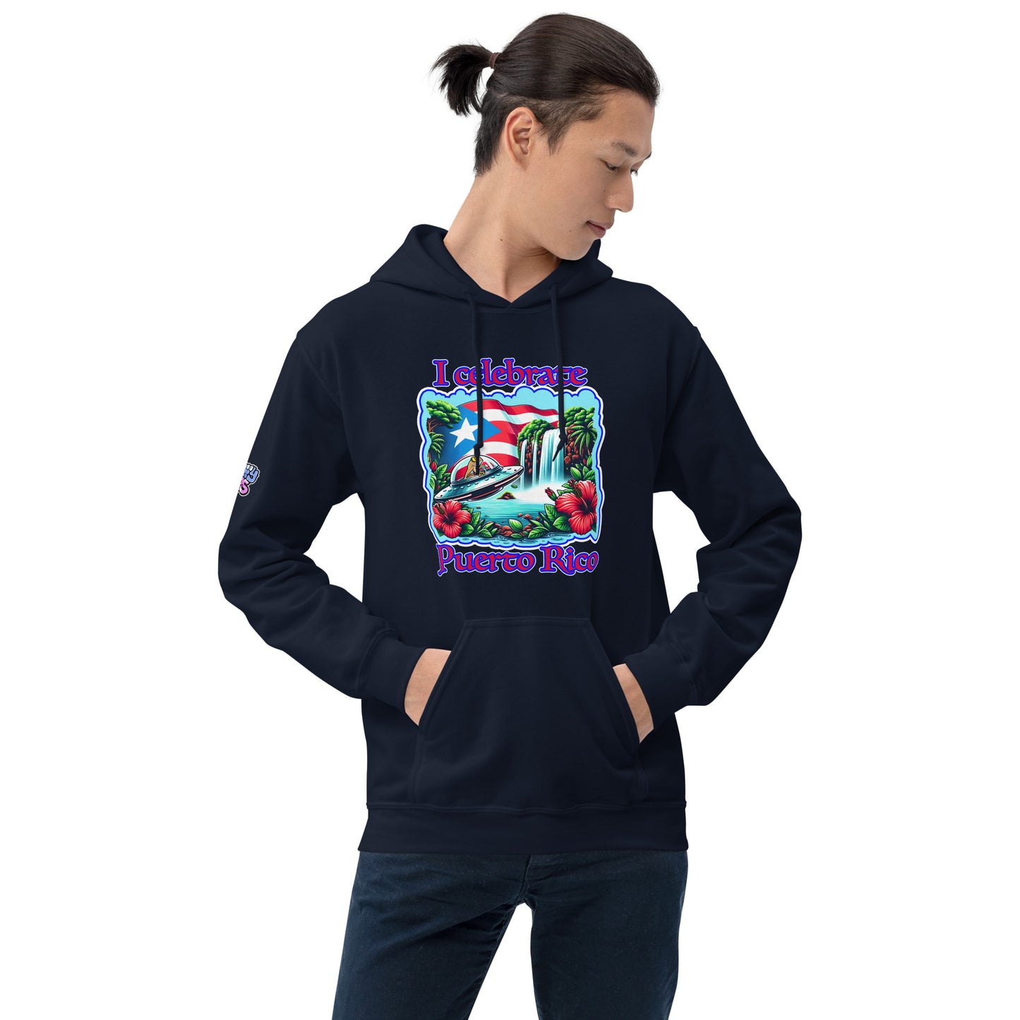 Graffytees I Celebrate Puerto Rico Unisex Hoodie