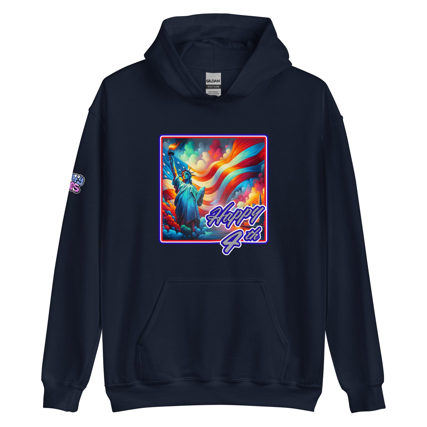 Graffytees Happy 4th of July Unisex Hoodie
