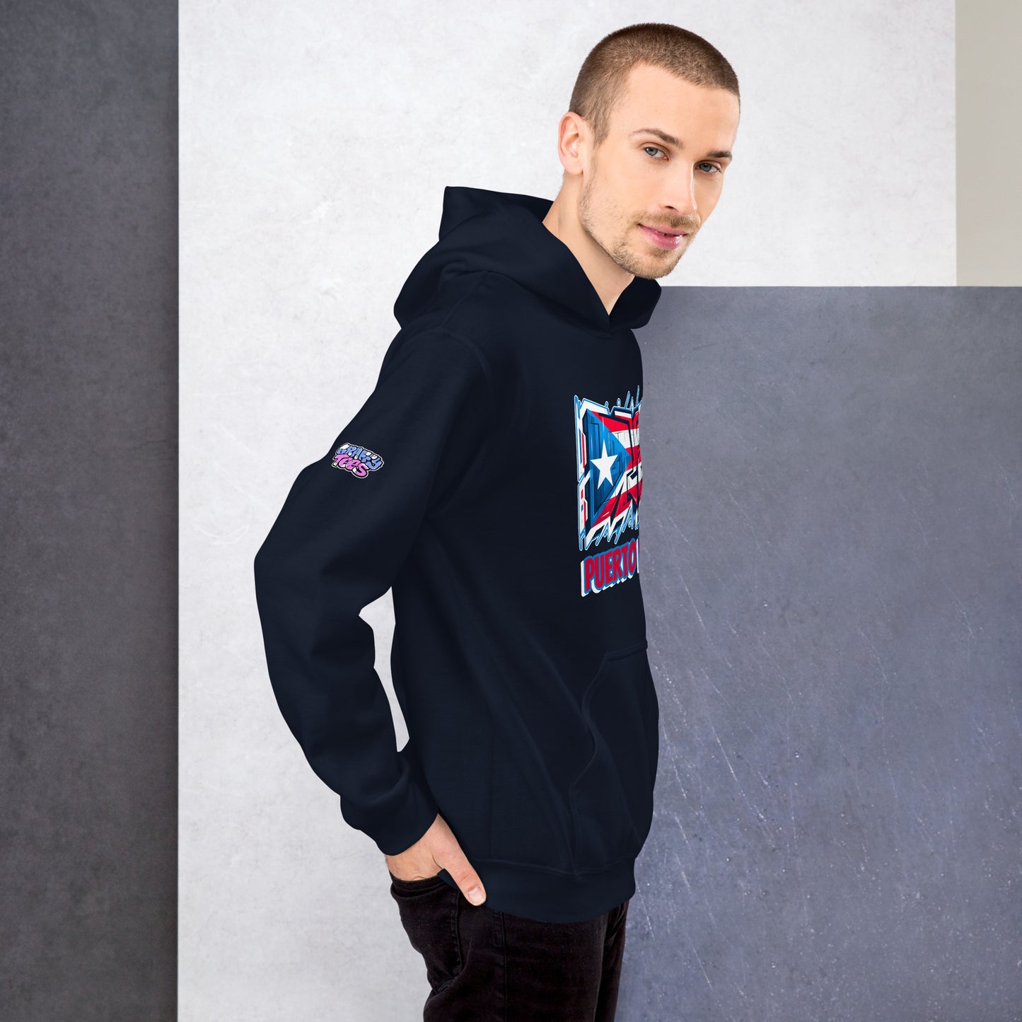 Graffytees Puerto Rico Graffiti flag Unisex Hoodie