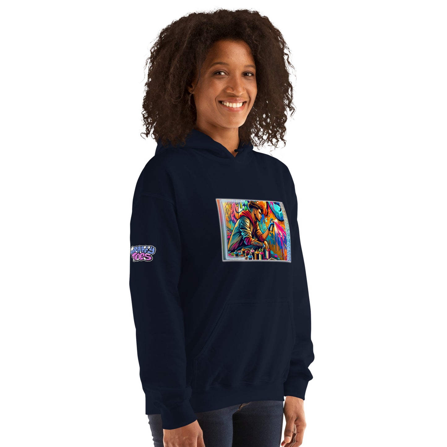 GraffyTees Vandal Artist Creating a Mural Unisex Hoodie
