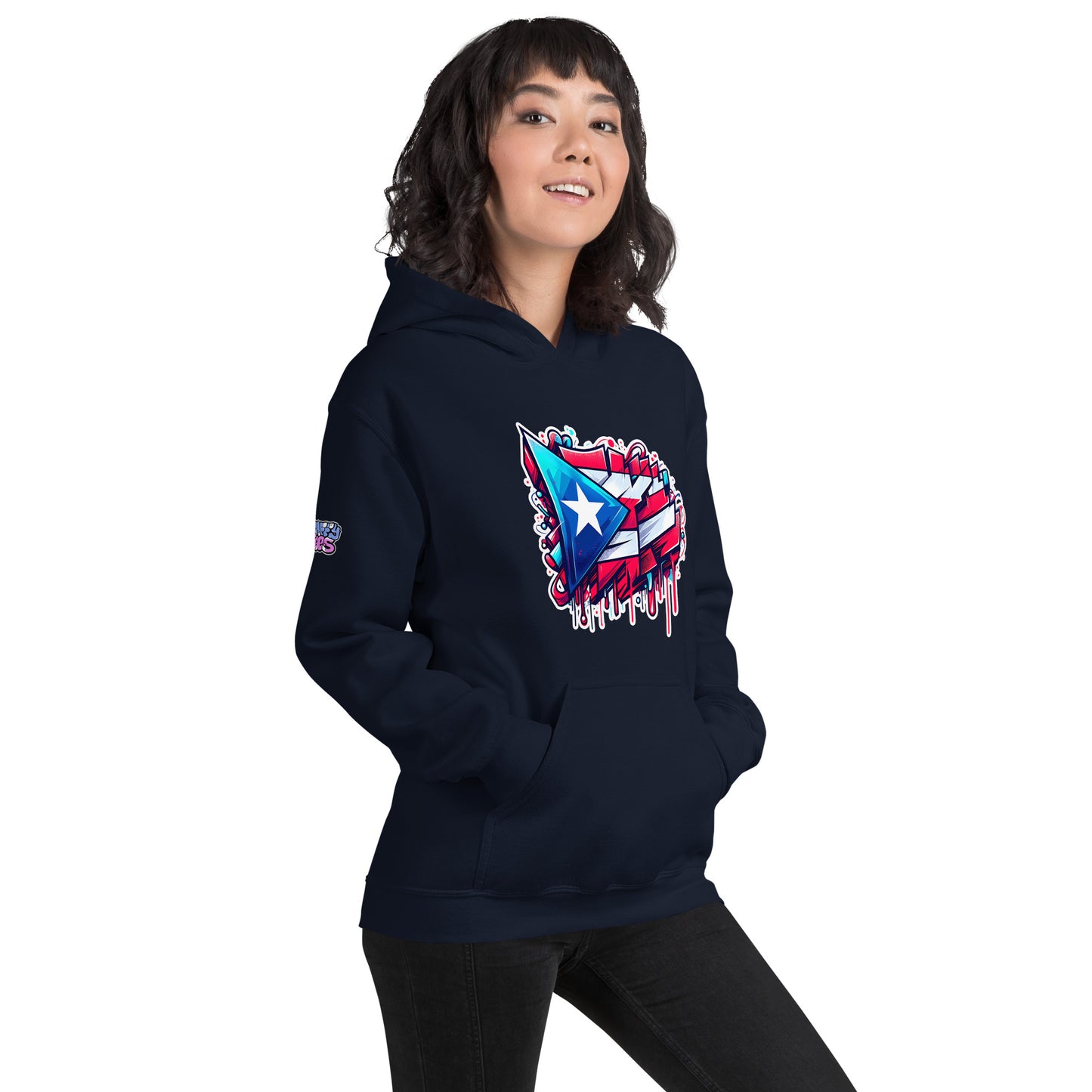 Graffytees graffiti Puerto Rican Flag Unisex Hoodie