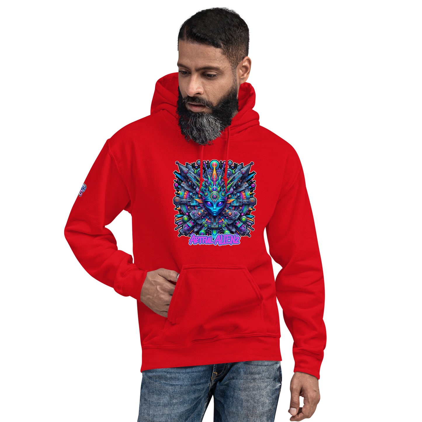 Graffiti Artful Alienz Purp Unisex Hoodie