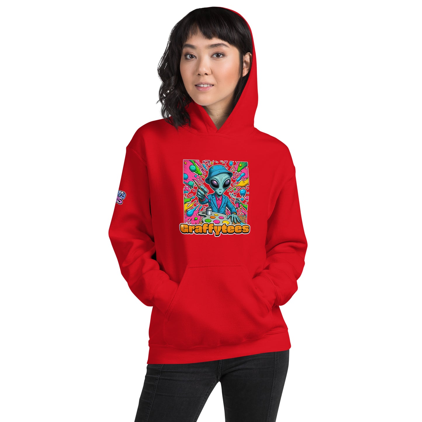 GraffyTees Alien Painter W bucket hat Unisex Hoodie