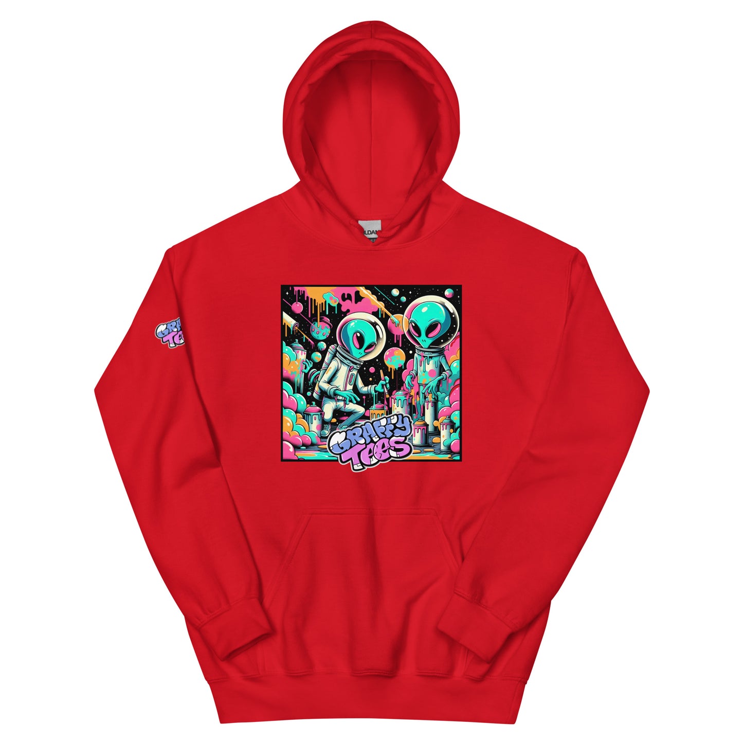 GraffyTees Aliens Painting Unisex Hoodie