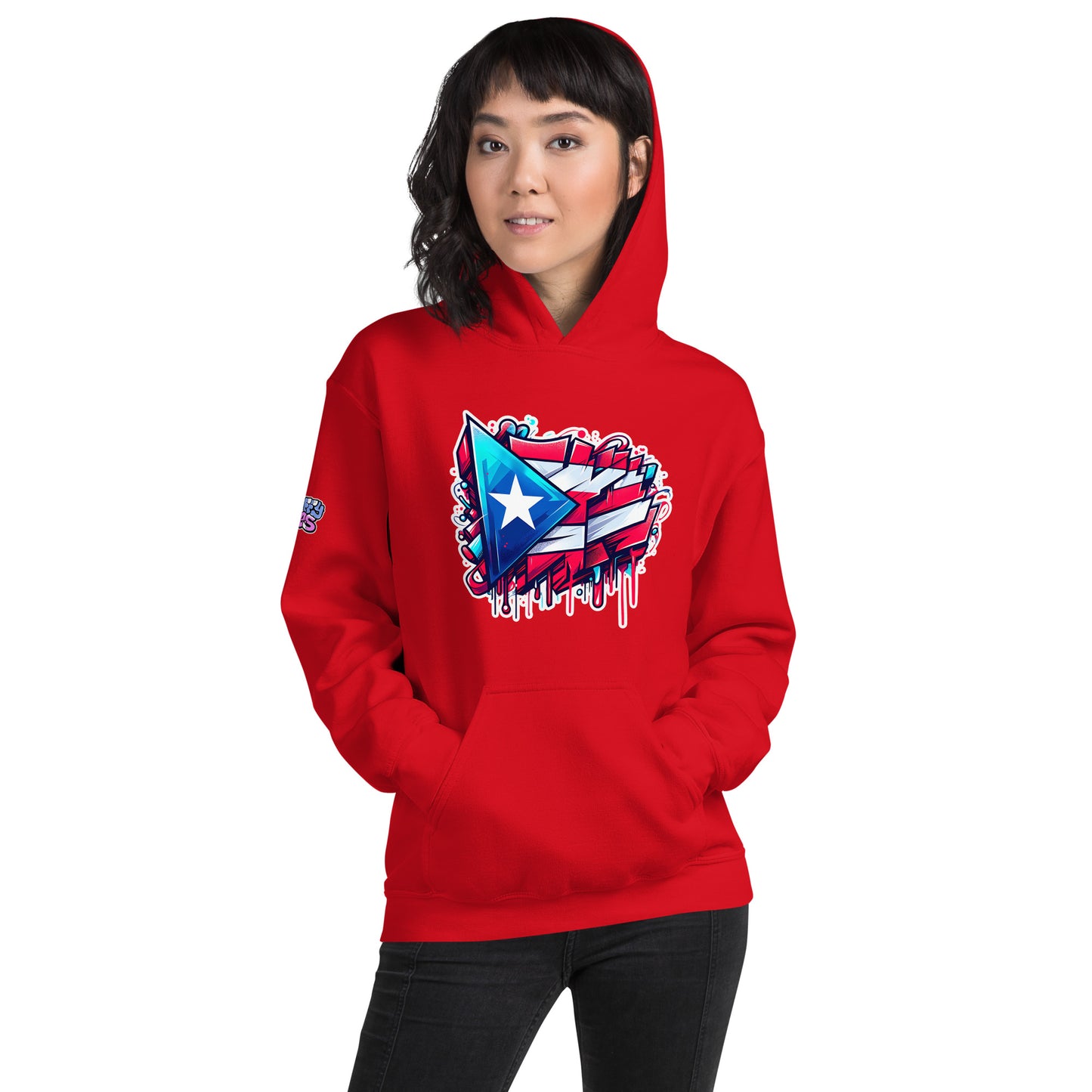 Graffytees graffiti Puerto Rican Flag Unisex Hoodie