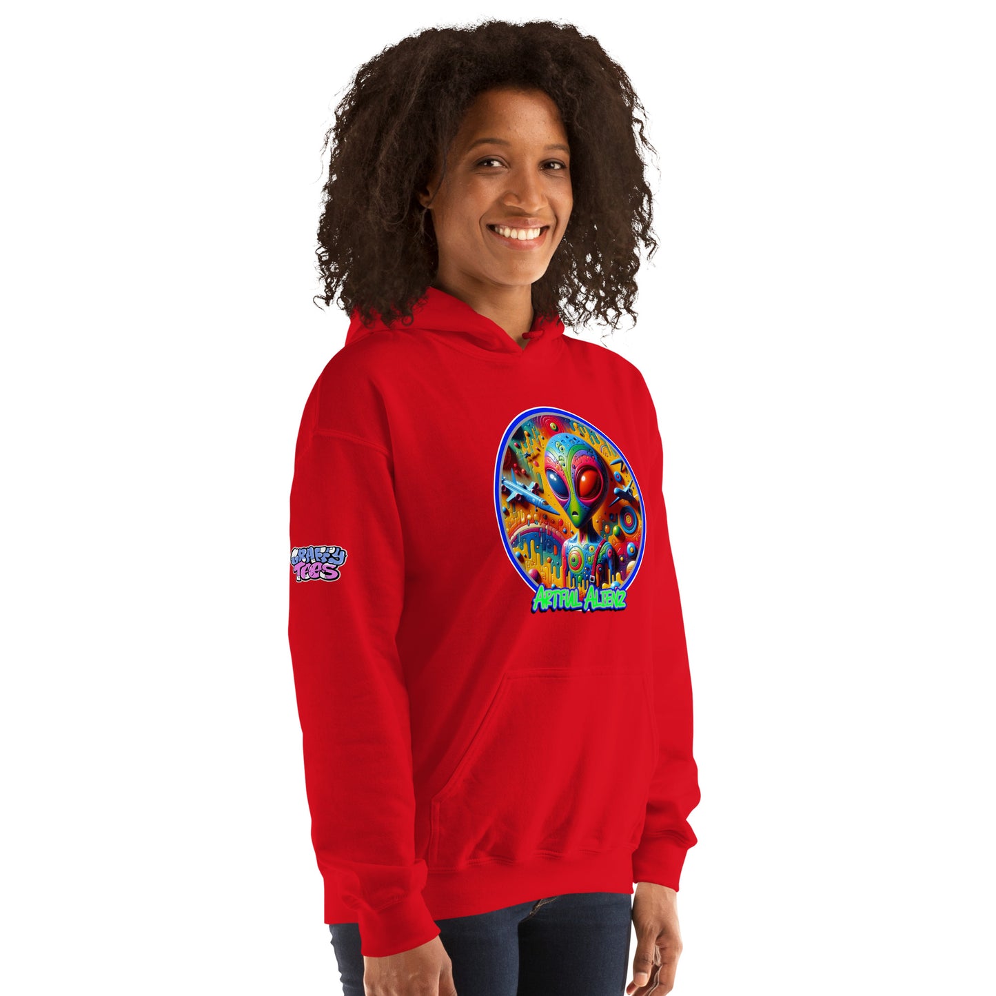 Graffiti Artful Alienz Unisex Hoodie