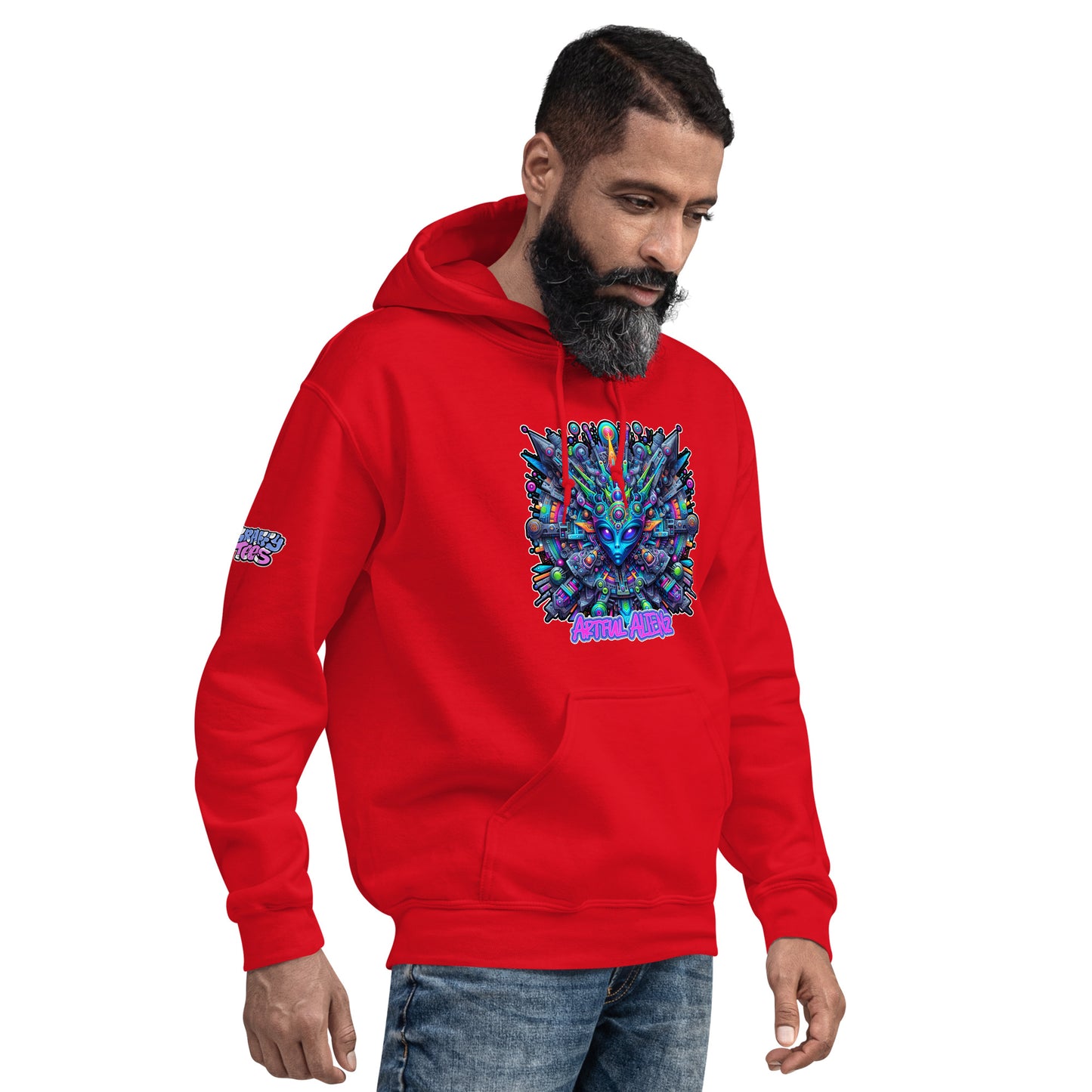 Graffiti Artful Alienz Purp Unisex Hoodie