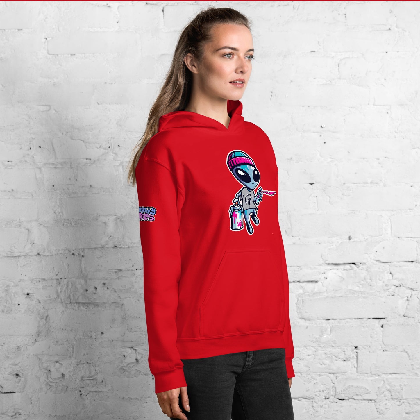 GraffyTees Artful Aliens Mascot Unisex Hoodie