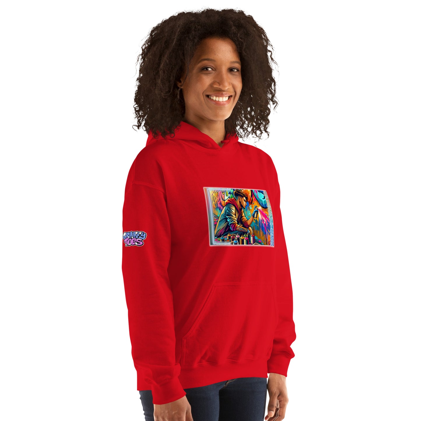 GraffyTees Vandal Artist Creating a Mural Unisex Hoodie