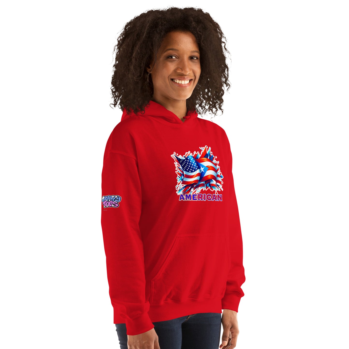 Graffytees AME-RICAN graffiti flags US-PR Unisex Hoodie