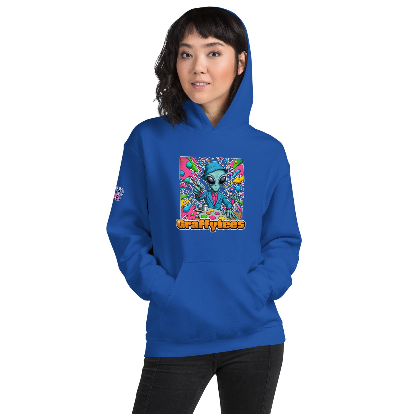 GraffyTees Alien Painter W bucket hat Unisex Hoodie