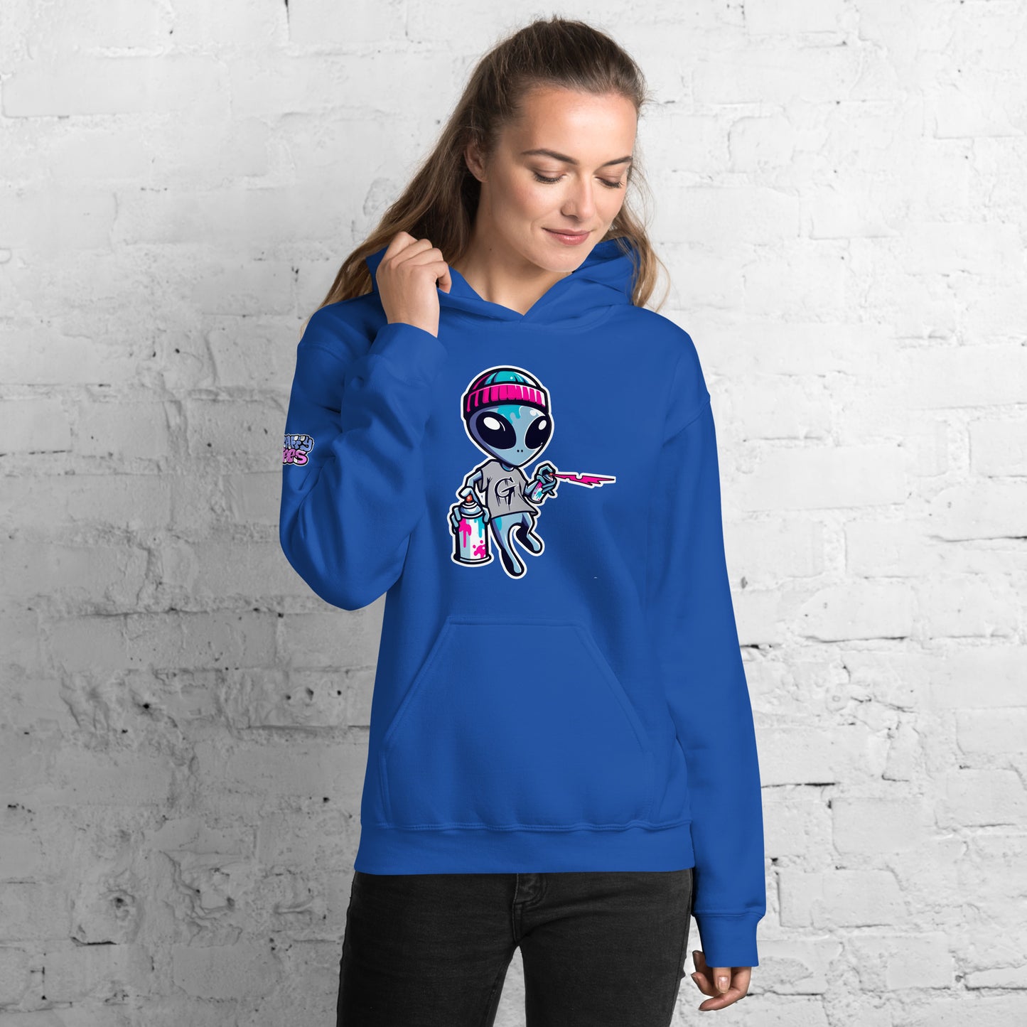 GraffyTees Artful Aliens Mascot Unisex Hoodie