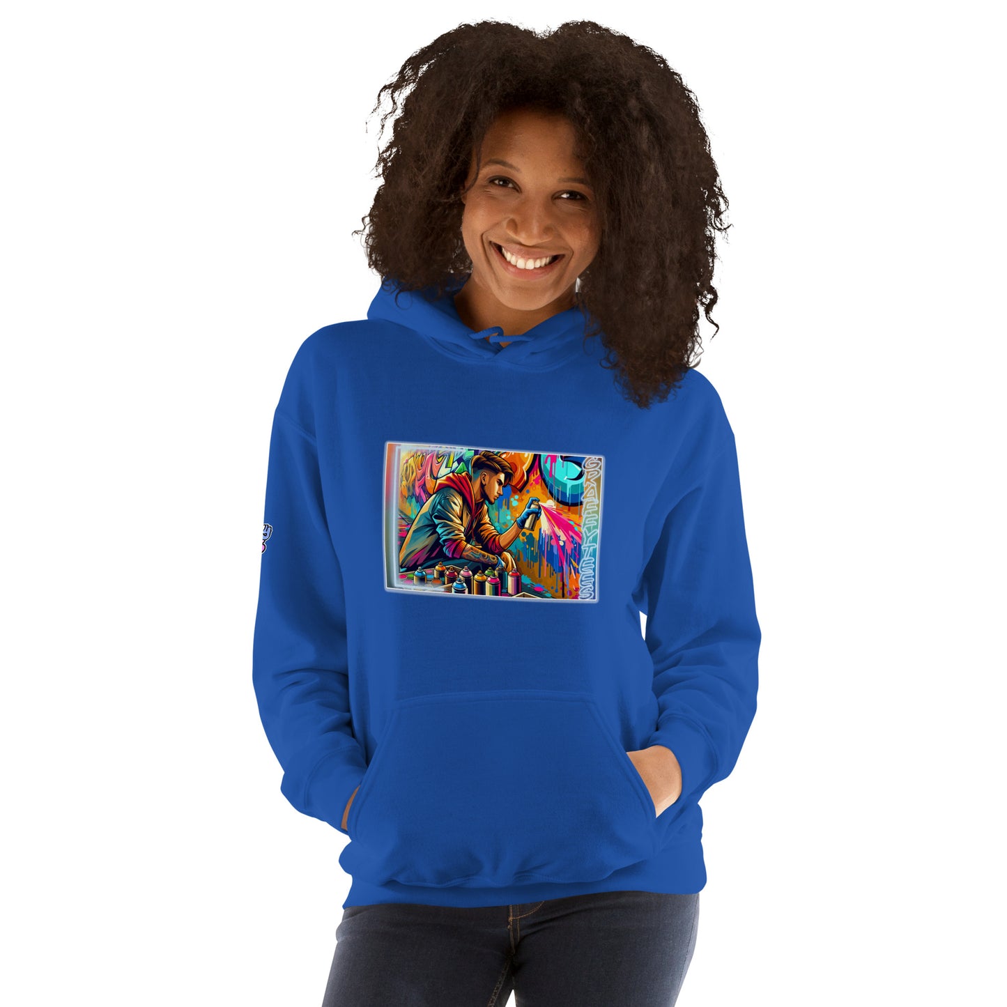 GraffyTees Vandal Artist Creating a Mural Unisex Hoodie