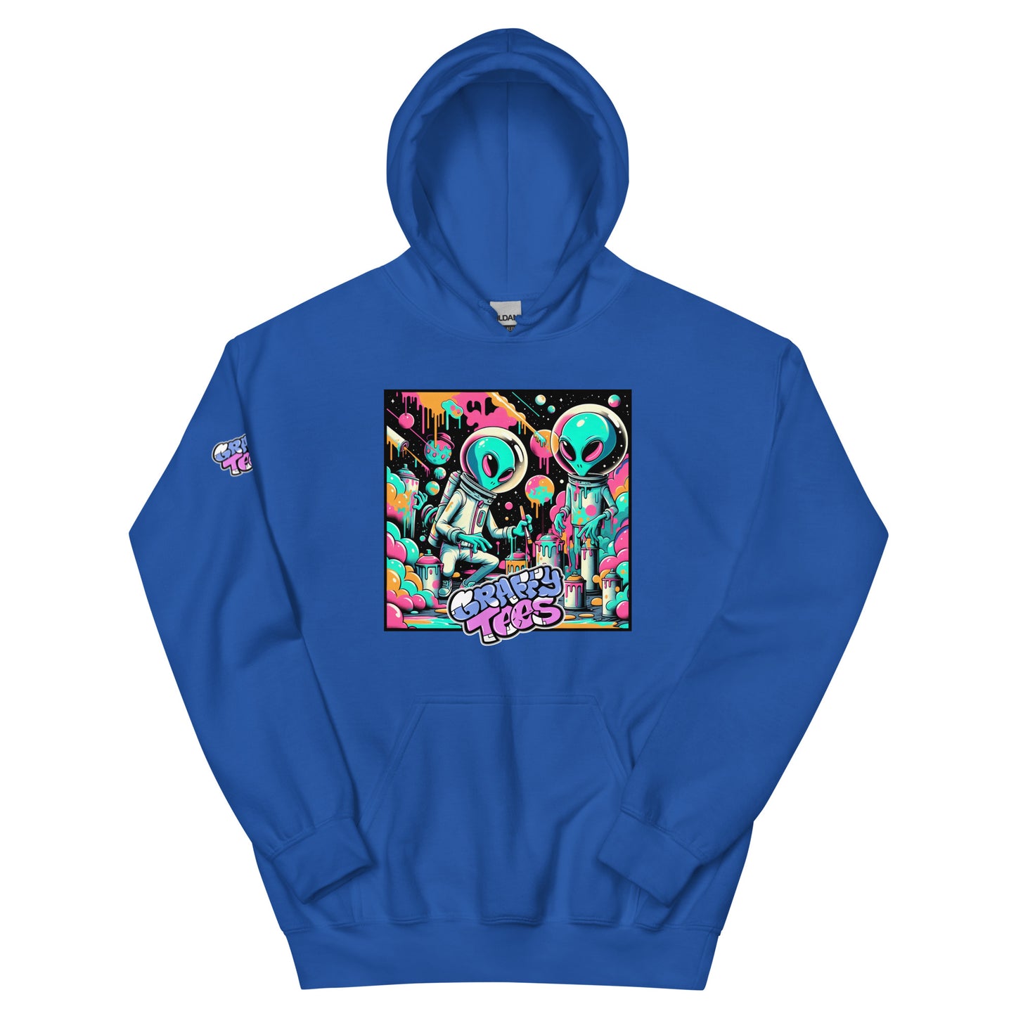 GraffyTees Aliens Painting Unisex Hoodie